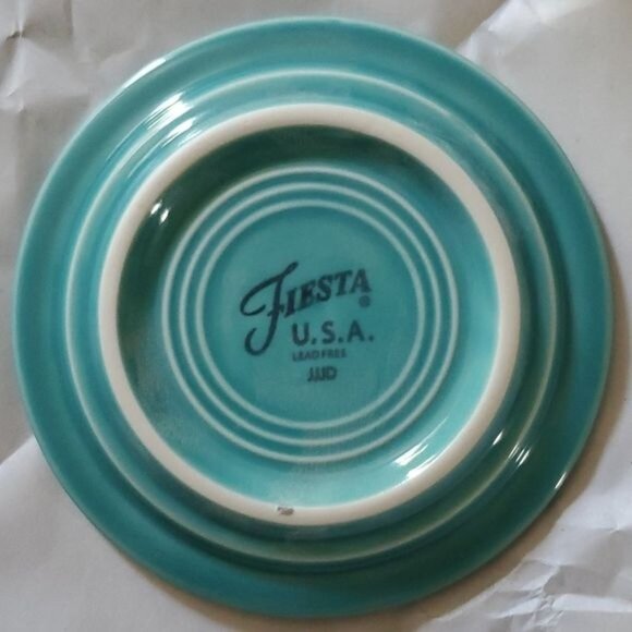 Fiestaware Fiesta CERAMIC Coaster Dish Plate Turquoise MUG CUP COVERS LIDS - Picture 9 of 13